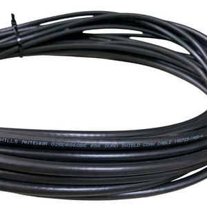 10m RG6 F-Type Quad Shield Quality Coaxial Cable With Crimped Connectors.