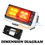 Pair LED Side Marker Amber Red Indicator Lights