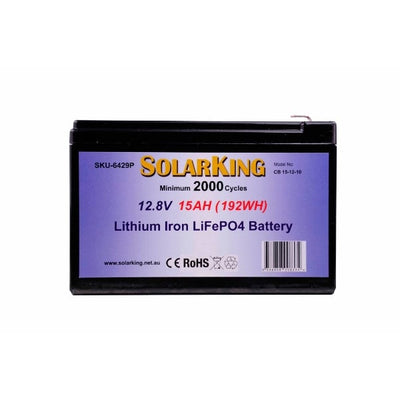 Solarking 15Ah 12V Lithium Battery LiFePo4 Built-in BMS