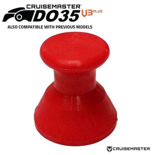 Cruisemaster DO35 Pin Cover fitted on DO35 hitch – protects from dust and grease