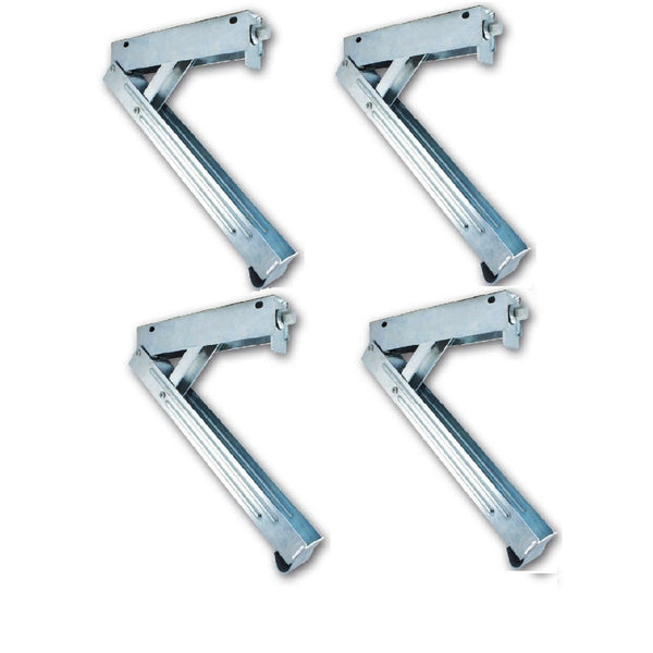 ARK Trailer Caravan Corner Leg Steady installed on a caravan