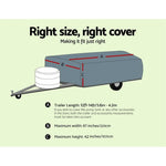 12-14 ft Camper Trailer Travel Cover Tent 3.6-4.2m Caravan Swan