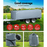 12-14 ft Camper Trailer Travel Cover Tent 3.6-4.2m Caravan Swan