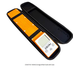 COAST RV 1500KG Orange Wheel Scale with Case
