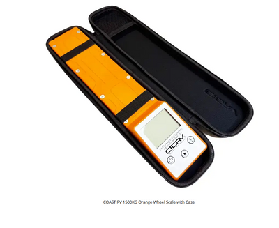 COAST RV 1500KG Orange Wheel Scale with Case