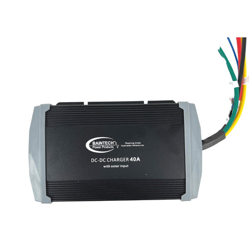 Side profile of Baintech DC‑DC charger showing slim form factor