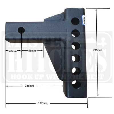 MISTER HITCHES RAPTOR 4500KG SUPER DUTY ADJUSTABLE BALL MOUNT 16 STAGE