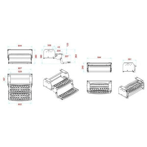 Two-step RV entry stairs in full steel design
