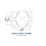 ARK XO750 Jockey Wheel Tube Mount Black