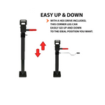 Heavy duty drop down leg for industrial and commercial use