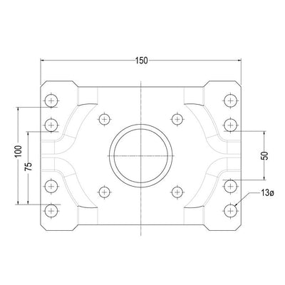 Ark Jockey Wheel Clamp Mount Suit 50mm ,75mm, 100mm U-Bolt