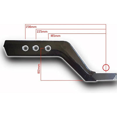 MCHITCH FORGED 7/8" hole Tow Tongue (4 inch drop) installed on a trailer