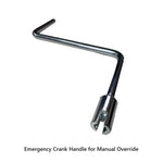 Side profile showing 355mm lift range on Gator 12V jack