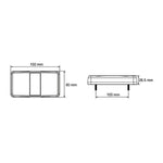 Ark Glow-Trac LED Rear Combination Reflector Dimensions