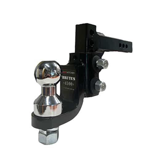 Brutus 4.5T Adjustable Hitch 3" Drop Rise with 70mm Tow Ball & Lock