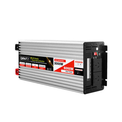 Giantz Power Inverter 3000W or 6000W Pure Sine Wave 12V-240V Camping Boat Caravan