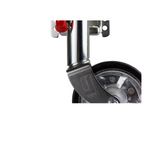 Adjustable jockey wheel with swing up feature