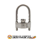 Alko 3.5T 4 Hole Electric Trailer Coupling 50mm Ball Lockable Ratchet Park Brake With Alarmed Trailer lock