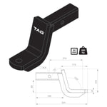 TAG Tow Ball Mount for Toyota Landcruiser (08/2007 - on)