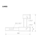 TAG Dual Receiver Hitch Extender - 50mm Square