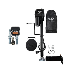 Mini Black Jack 12V Electric Trailer Jack, Folding Foot and Lock.