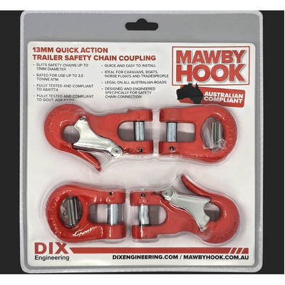 Mawby Hook safety chain 13mm 3500kg - 1 Set