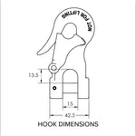 Mawby Hook safety chain 13mm 3500kg - 1 Set