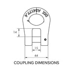 Mawby Hook safety chain 13mm 3500kg - 1 Set