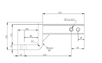 MISTER HITCHES Heavy Duty 3650KG 102mm DROP or 76mm RISE