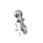 MISTER HITCHES Tow Ball 3500kg, LONG SHANK 50mm, Chrome, 7/8" x 80mm Shank