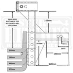 MISTER HITCHES Adjustable Multi-Use Ball Mount diagram