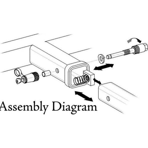 Anti-rattle Anti-Theft Hitch Pin Lock with Keys Super Duty 10,000KG