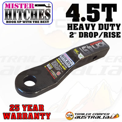 MISTER HITCHES ION FORGED 2" 4.5T Drop/Rise Tongue 1 1/4" Hole