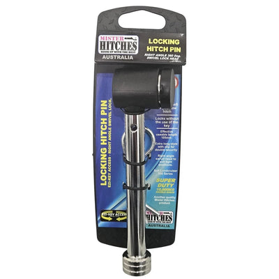 Mister Hitches Hitch Pin Lock-Right Angle Swivel Head Long to suit Landcruiser 300