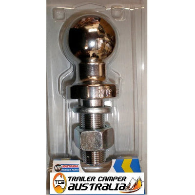 MISTER HITCHES TOW BALL 3500KG, 50MM, CHROME, 7/8" X 60MM SHANK (CLAMSHELL)