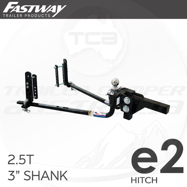 Fastway E2 Round Bar Sway Control WDH Weight Distribution Hitch 2.5T 3" Shank