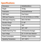 Satking ProMax Auto Motorised Satellite Dish with Vast TV + DVBS2-980CA Receiver