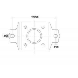 ARK bolt-on or weld-on Swivel Clamp (2 holes)