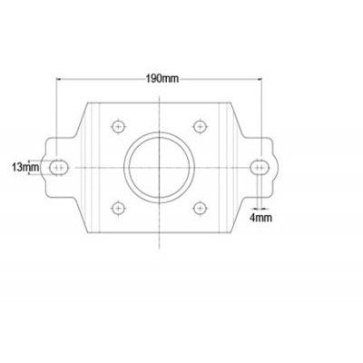 ARK bolt-on or weld-on Swivel Clamp (2 holes)