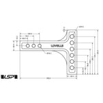 Lovells LSP 5.5T Adjustable drop hitch Shank Only