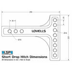 Lovells Special Products 3.5T Polly Block Drop Hitch