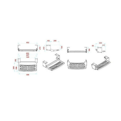 Heavy-duty RV step with serrated metal surface