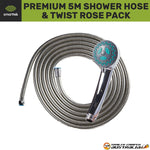Smarttek Premium 5m Shower Hose and Twist Rose Pack