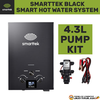 Smarttek Black Portable Hot Water Heater with 4.3L pump kit