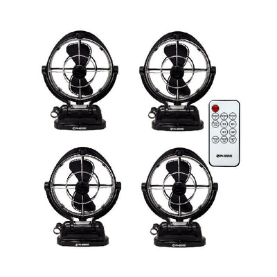 Four Sphere VIENTO fans in black for caravans