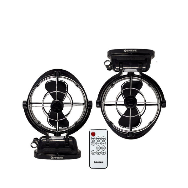 Twin Sphere VIENTO caravan fans in black