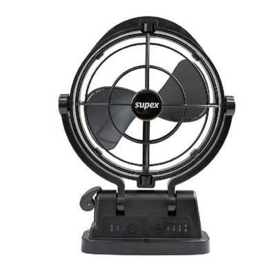 SUPEX black caravan fan 12V/24V