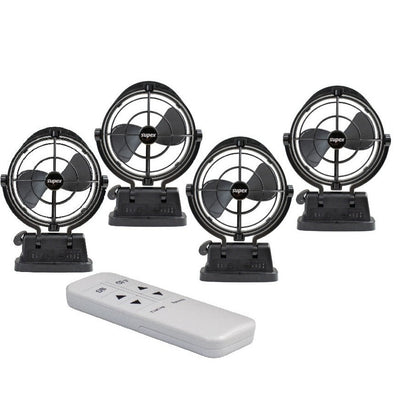 SUPEX black caravan fan 12V/24V