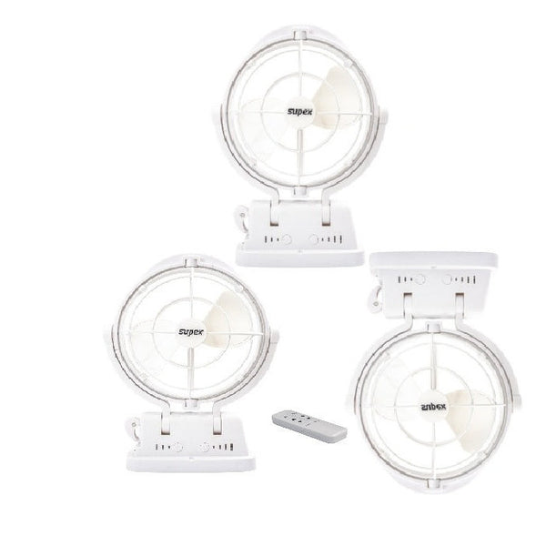 SUPEX white caravan fan 3-pack
