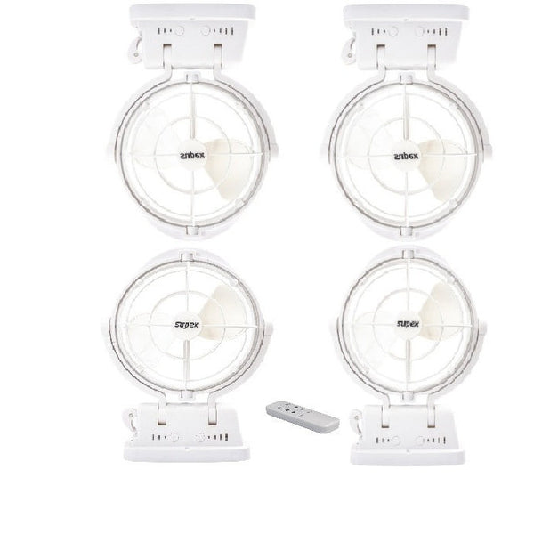 SUPEX white caravan fan 3-pack